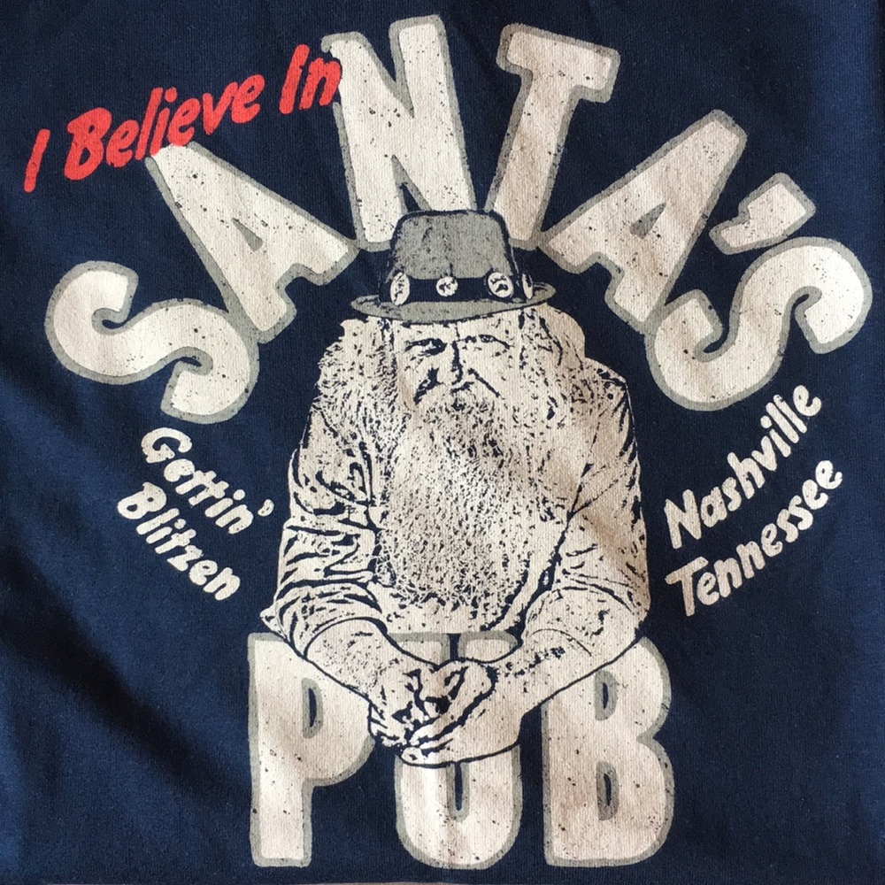 Santa’s Pub Nashville, TN Dive Bar T-shirt 2xl